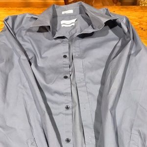 Calvin Klein - Non-Iron Dark Slate Blue - long-sleeve - size M (barely worn)